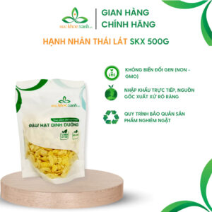 Hạnh nhân thái lát mỏng – Giàu Omega‑3, Vitamin E & Protein, Không Cholesterol, Ăn vặt healthy