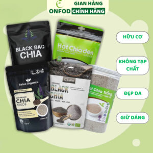 Hạt chia Úc hữu cơ nhập khẩu ONFOD organic ăn dặm healthy thực dưỡng eat clean gói 500g