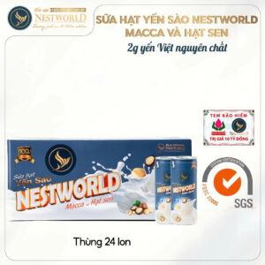 Sữa hạt yến sào Nestword Macca và hạt sen (thùng 24 lon)