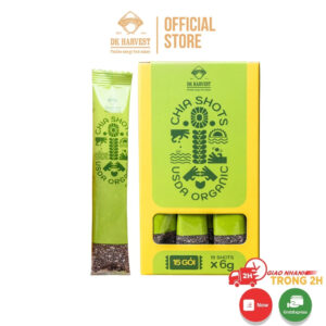 Hạt chia shot DK Harvest nhập khẩu (1 hộp 15 shot) 15x6g - giảm cân, giàu omega3