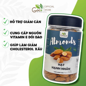 Hạt hạnh nhân rang Goce 140g – giòn bùi, giàu vitamin E, hỗ trợ tim mạch