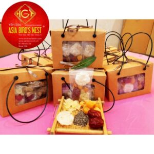 Hộp set 10 gói yến sào, tổ yến trắng tinh chế dạng viên baby Asia Bird’s Nest